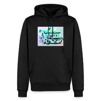 edgar - Männer Premium Bio Hoodie - Schwarz - Vorne - Nico (187cm)