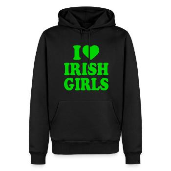 I love irish girls - Männer Premium Bio Hoodie - Schwarz - Vorne - Nico (187cm)