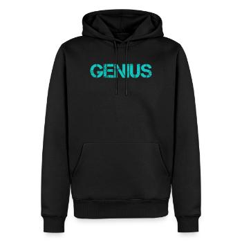 Génie - Sweat à capuche Premium bio Homme - noir - Devant - Nico (187cm)