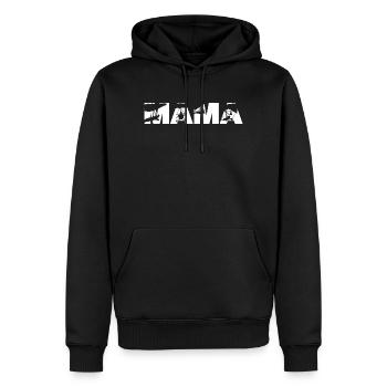Maman pilote de deltaplane parapente - Sweat à capuche Premium bio Homme - noir - Devant - Nico (187cm)