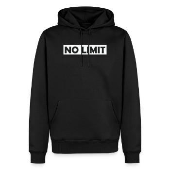 no_limit - Sweat à capuche Premium bio Homme - noir - Devant - Nico (187cm)