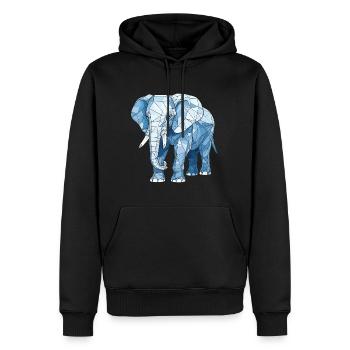 Crystal Elephant no1 - Sweat à capuche Premium bio Homme - noir - Devant - Nico (187cm)