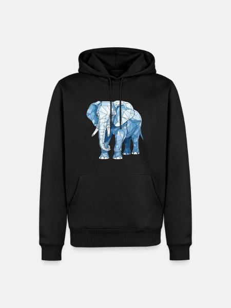 Crystal Elephant no1 - Men’s Premium Organic Hoodie - black