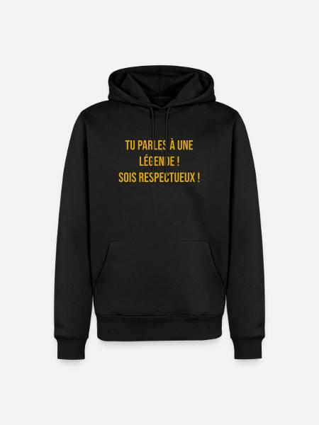 Tu parles à une légende - Sweat à capuche Premium bio Homme - noir