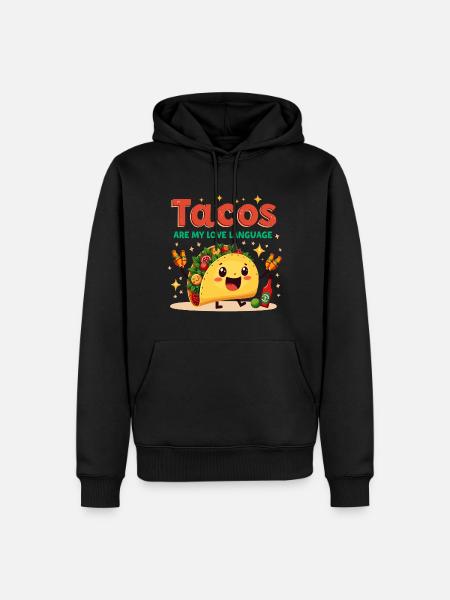 Tacos Love Language Design - Sweat à capuche Premium bio Homme - noir