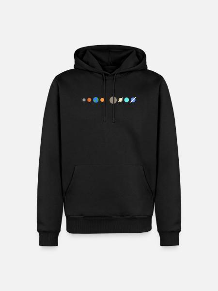 Solar system planets - Men’s Premium Organic Hoodie - black