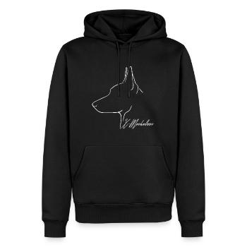 X-MECHELAAR Profil Chiens Wilsigns - Sweat à capuche Premium bio Homme - noir - Devant - Nico (187cm)