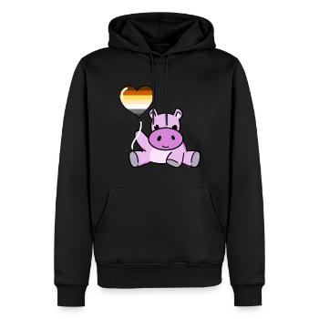 Hippo Balloon Gay Bear Pride - Sweat à capuche Premium bio Homme - noir - Devant - Nico (187cm)