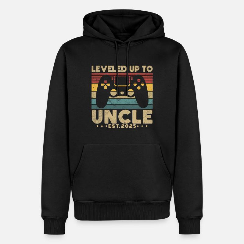 Ascension au rang d’oncle 2025 - Sweat à capuche Premium bio Homme - noir