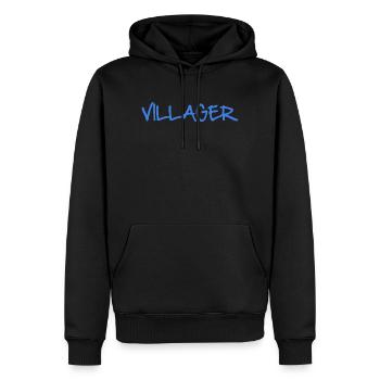 VILLAGEOIS - Sweat à capuche Premium bio Homme - noir - Devant - Nico (187cm)