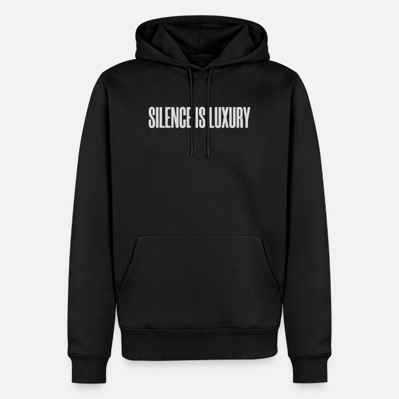 Minimalistisches Premium-Typografie-Design - Männer Premium Bio Hoodie - Schwarz