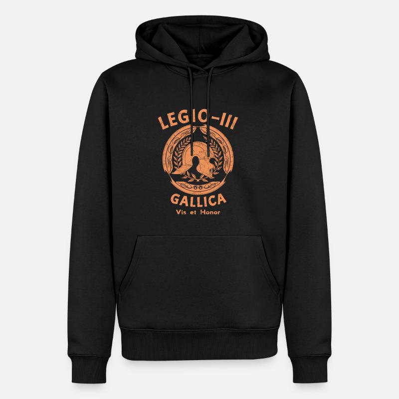 Legio III Gallica - Männer Premium Bio Hoodie - Schwarz