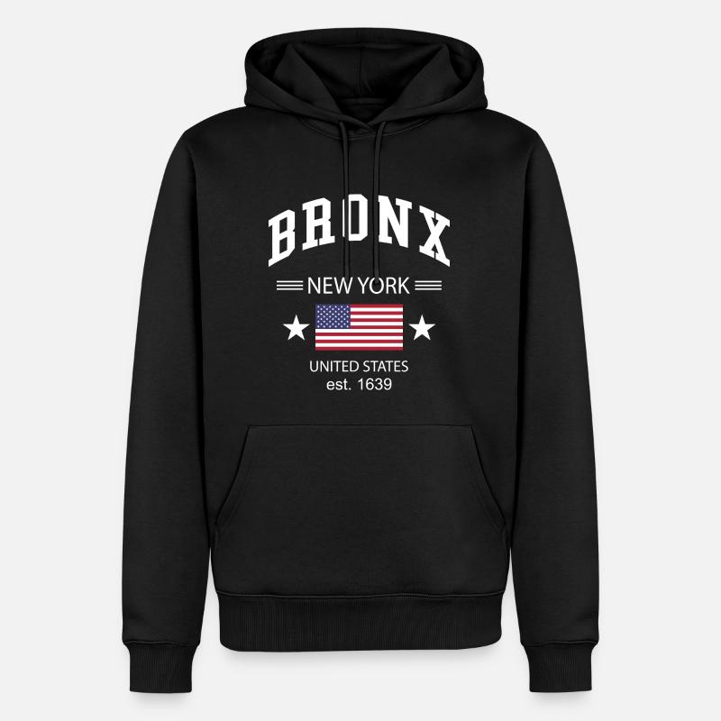 Bronx - Männer Premium Bio Hoodie - Schwarz