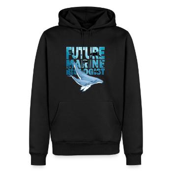 Buckelwale Future Marine Biologist - Männer Premium Bio Hoodie - Schwarz - Vorne - Nico (187cm)