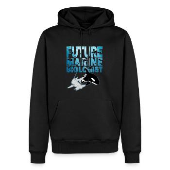 Hammerhai Orca Killerwal Future Marine Biologist - Männer Premium Bio Hoodie - Schwarz - Vorne - Nico (187cm)