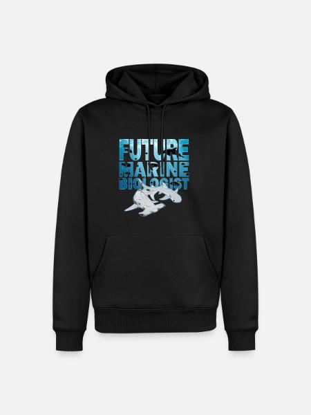 Requin-marteau à pointe blanche - Sweat à capuche Premium bio Homme - noir