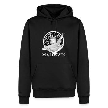 Buckelwale Malediven - Männer Premium Bio Hoodie - Schwarz - Vorne - Nico (187cm)
