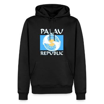 Palau Mantarochen - Männer Premium Bio Hoodie - Schwarz - Vorne - Nico (187cm)
