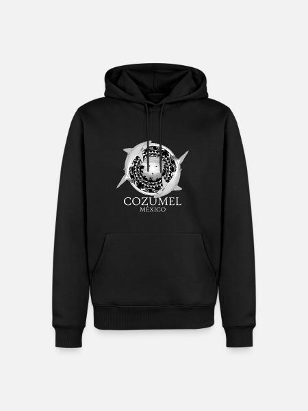 Caribbean reef shark Cozumel Mexico - Men’s Premium Organic Hoodie - black
