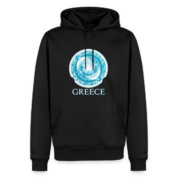 Delfine Griechenland Hellas - Männer Premium Bio Hoodie - Schwarz - Vorne - Nico (187cm)