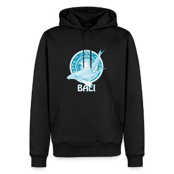 Baleines à bosse Bali Indonésie - Sweat à capuche Premium bio Homme - noir - Devant - Nico (187cm)