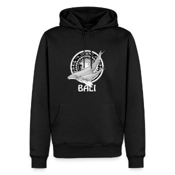 Baleines à bosse Bali Indonésie - Sweat à capuche Premium bio Homme - noir - Devant - Nico (187cm)
