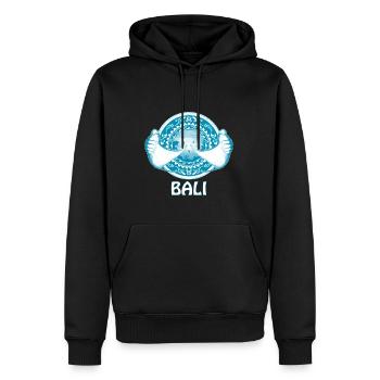 Raies manta Bali Indonésie - Sweat à capuche Premium bio Homme - noir - Devant - Nico (187cm)
