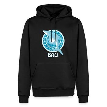 Requin baleine Bali Indonésie - Sweat à capuche Premium bio Homme - noir - Devant - Nico (187cm)