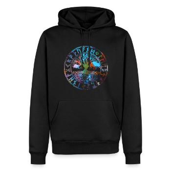 Celtic, Tree of Life,grafftii,Tree of Life - Men’s Premium Organic Hoodie - black - Front - Nico (187cm)