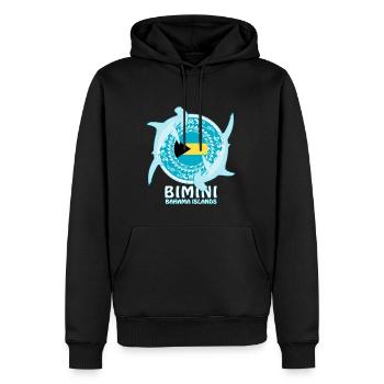 Bimini Hammerhai - Männer Premium Bio Hoodie - Schwarz - Vorne - Nico (187cm)