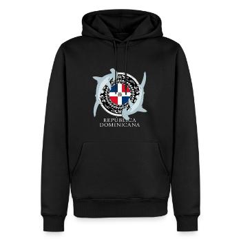 Requins-marteaux République dominicaine - Sweat à capuche Premium bio Homme - noir - Devant - Nico (187cm)