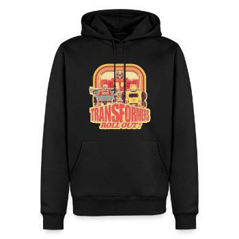 Transformers Autobots Roll Out! Retro-Design - Men’s Premium Organic Hoodie - black - Front - Nico (187cm)
