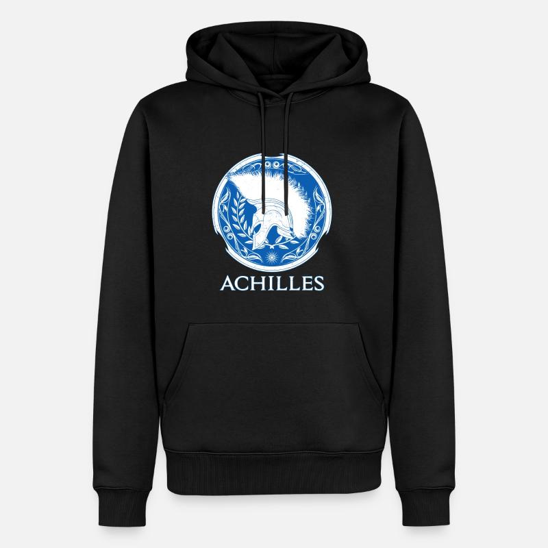 Achille guerrier grec - Sweat à capuche Premium bio Homme - noir