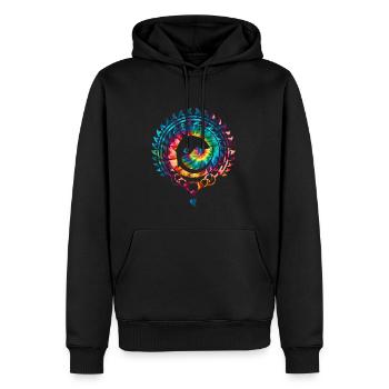 Fuchshai Drescherhai - Männer Premium Bio Hoodie - Schwarz - Vorne - Nico (187cm)