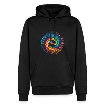 Zebrahai und Weißspitzenriffhai - Männer Premium Bio Hoodie - Schwarz - Vorne - Nico (187cm)
