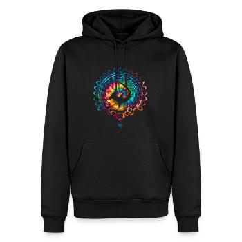 Hammerhai - Männer Premium Bio Hoodie - Schwarz - Vorne - Nico (187cm)