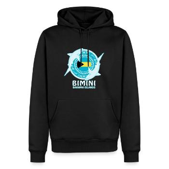 Bimini Bullenhai - Männer Premium Bio Hoodie - Schwarz - Vorne - Nico (187cm)