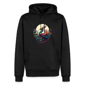 Elegant Simurgh - Sweat à capuche Premium bio Homme - noir - Devant - Nico (187cm)