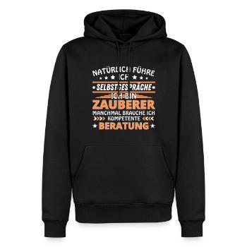 I'm Talking to Yourself - Wizard Edition - Men’s Premium Organic Hoodie - black - Front - Nico (187cm)