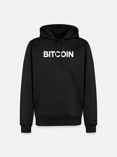Bitcoin Statement – Minimal Typography - Men’s Premium Organic Hoodie - black