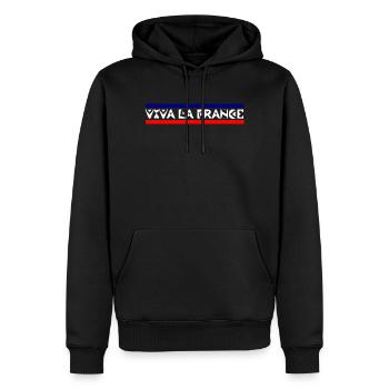 France - Sweat à capuche Premium bio Homme - noir - Devant - Nico (187cm)
