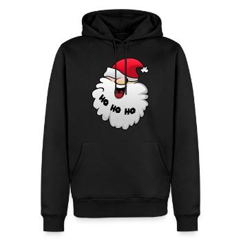 Weihnachtsmann Geschenk Santa Claus Nikolaus Xmas - Männer Premium Bio Hoodie - Schwarz - Vorne - Nico (187cm)