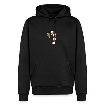 Visage de renne Candy Cane Rudolf Rednosed Christmas - Sweat à capuche Premium bio Homme - noir - Devant - Nico (187cm)