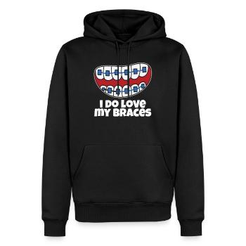 Zahnspangen Lustige Metallmund sexy Zahn Zahnarzt Zahnspange - Männer Premium Bio Hoodie - Schwarz - Vorne - Nico (187cm)