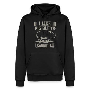 Grill BBQ kann nicht lügen BBQ Liebhaber - Männer Premium Bio Hoodie - Schwarz - Vorne - Nico (187cm)
