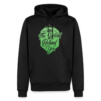 Chemise de montagne Leave The World Behind Gift Tee - Sweat à capuche Premium bio Homme - noir - Devant - Nico (187cm)