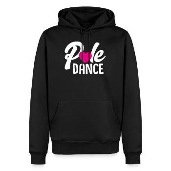 Pole Dance Shirt Pole Dance Love Gift Tee - Sweat à capuche Premium bio Homme - noir - Devant - Nico (187cm)