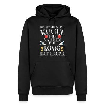 Reicht mir meine Kugel Bowling Kegeln Bowling - Männer Premium Bio Hoodie - Schwarz - Vorne - Nico (187cm)