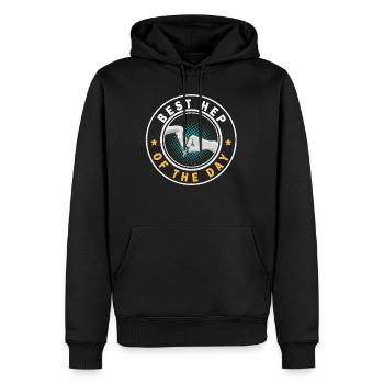Le meilleur soignant au monde Infirmier HEP - Sweat à capuche Premium bio Homme - noir - Devant - Nico (187cm)