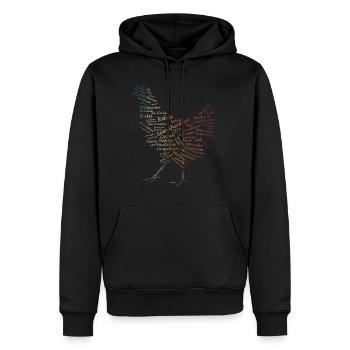 Races de poulet Élevage de poulet Poulet Coq Poussins de poulet - Sweat à capuche Premium bio Homme - noir - Devant - Nico (187cm)